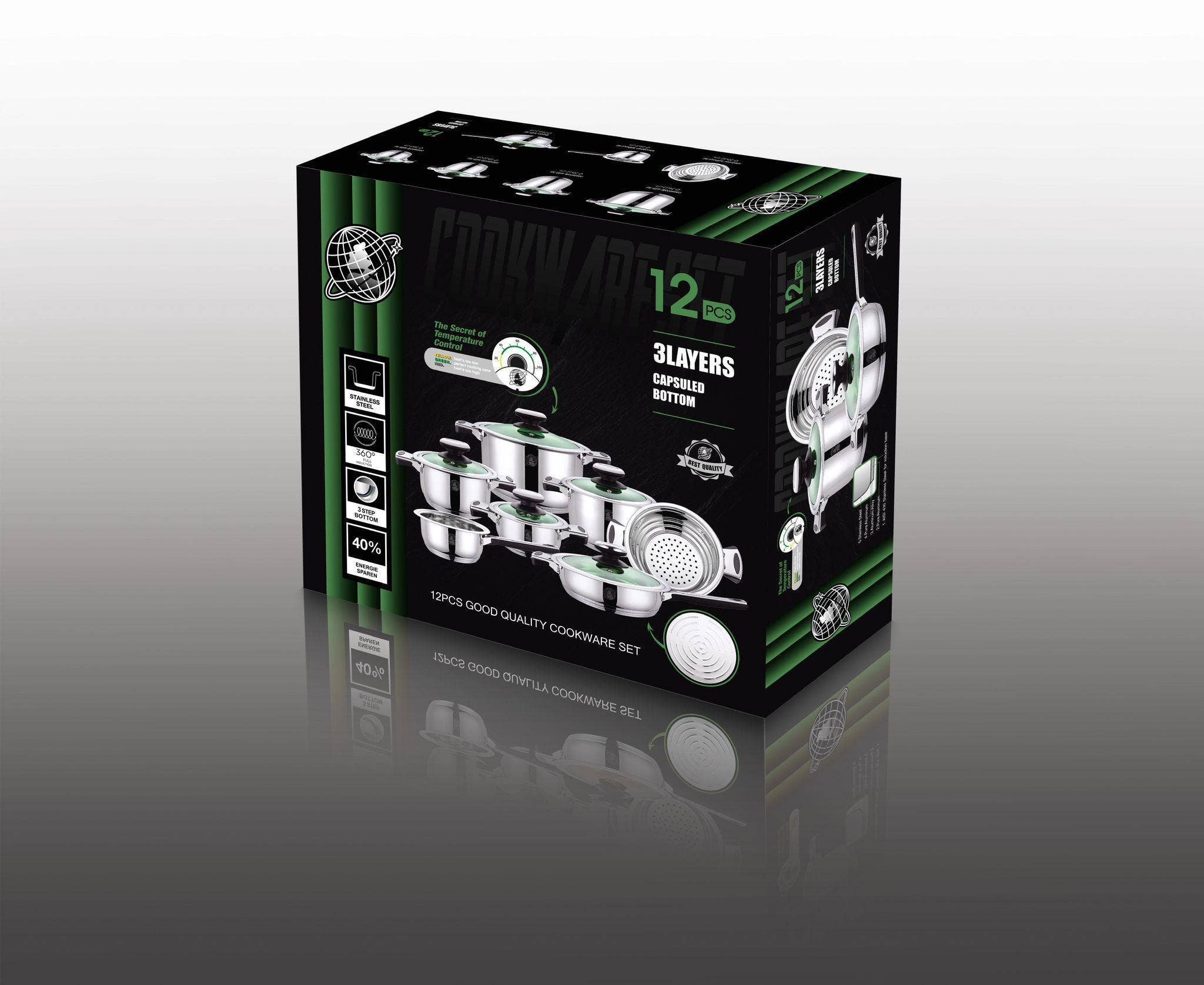 Royal Swiss - Wholesale Cookware Set - 12-Piece Cookware Set1