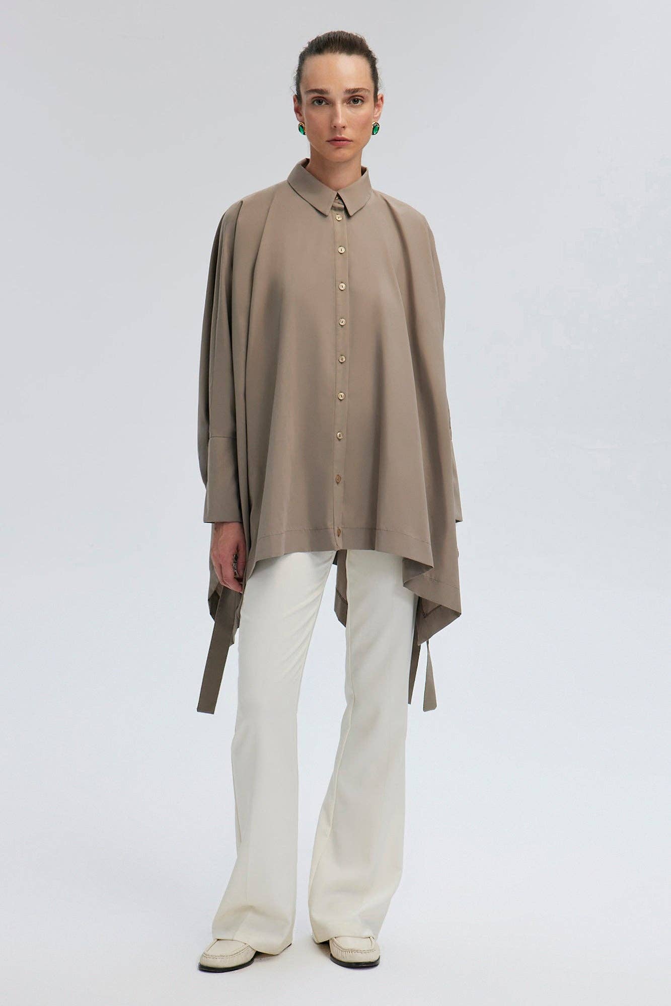 Vizon RIBBON DETAILED OVERSIZE SHIRT for wholesale on Faire2