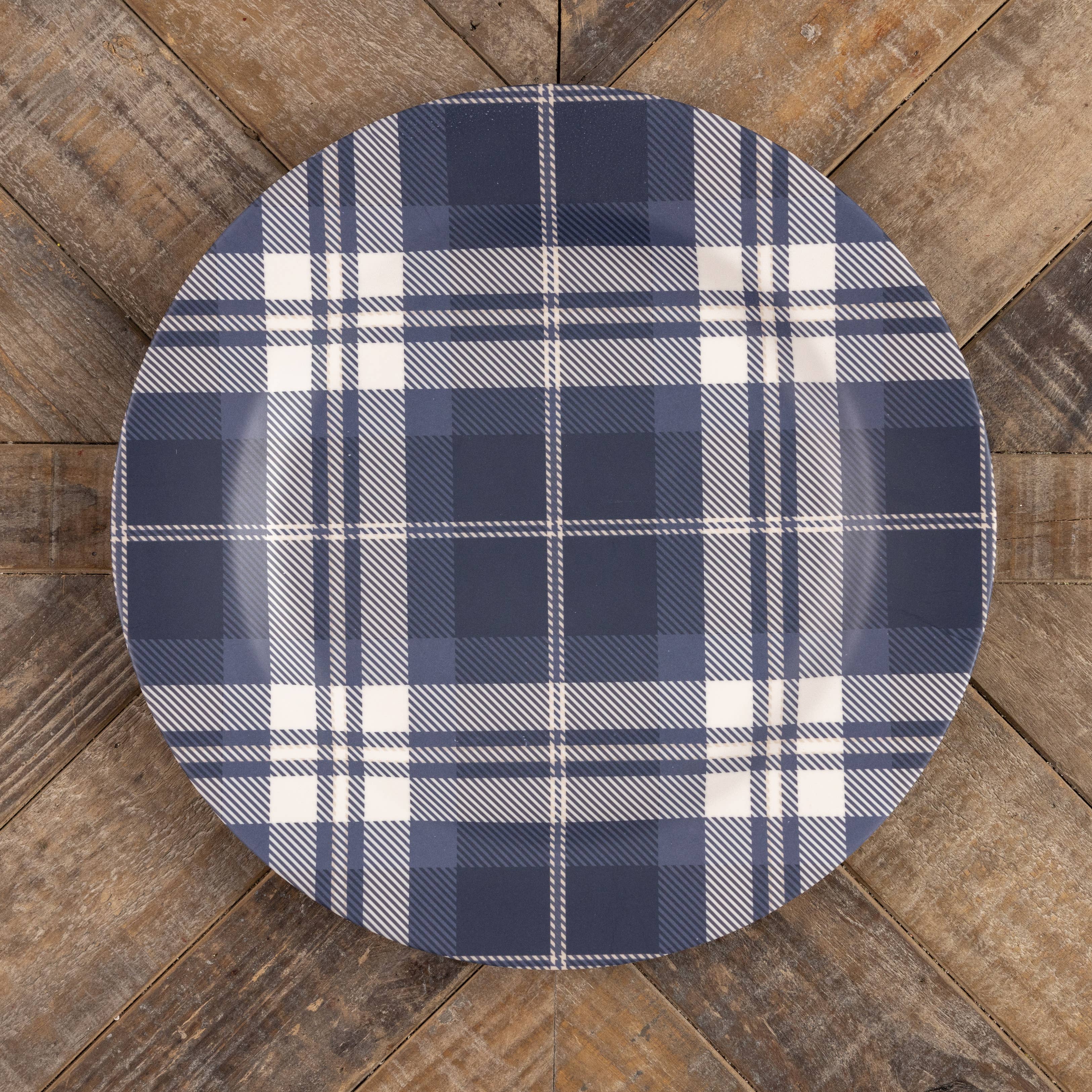 Ragon House - Wholesale Charger Plate - BLUE PLAID CHARGER1