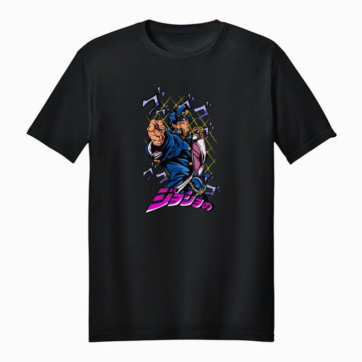 JoJo’s Bizarre Adventure Jotaro Kujo Star Platinum Voksen Unisex T-shirt for engroshandel hos Fundom