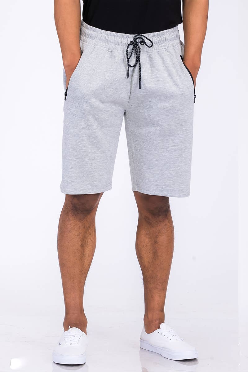 WEIV - Vente Short – homme - SP111 Short de survêtement en coton chiné pour homme15