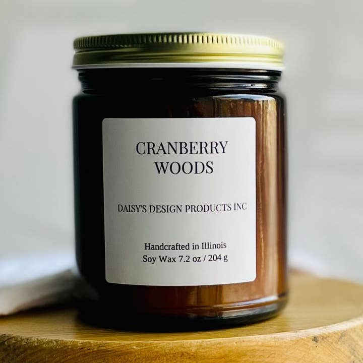 Vela Cranberry Woods, cera de soja 100% de 7.2 oz para venta al por mayor de Daisy's Design Products Inc.