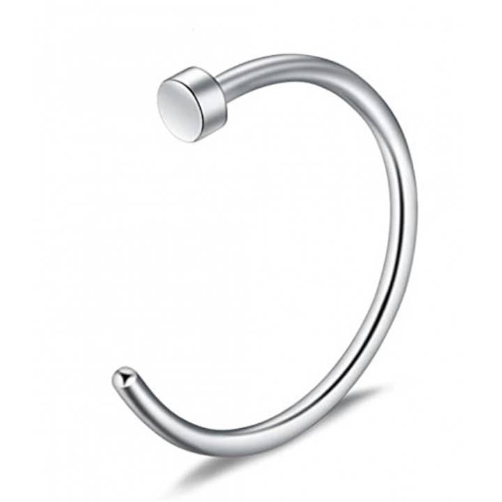 Bodytrend - Vendita all'ingrosso Piercing ad anello per naso - Titanio - Cerchietto per il naso, Anello per il naso, Anello a C10