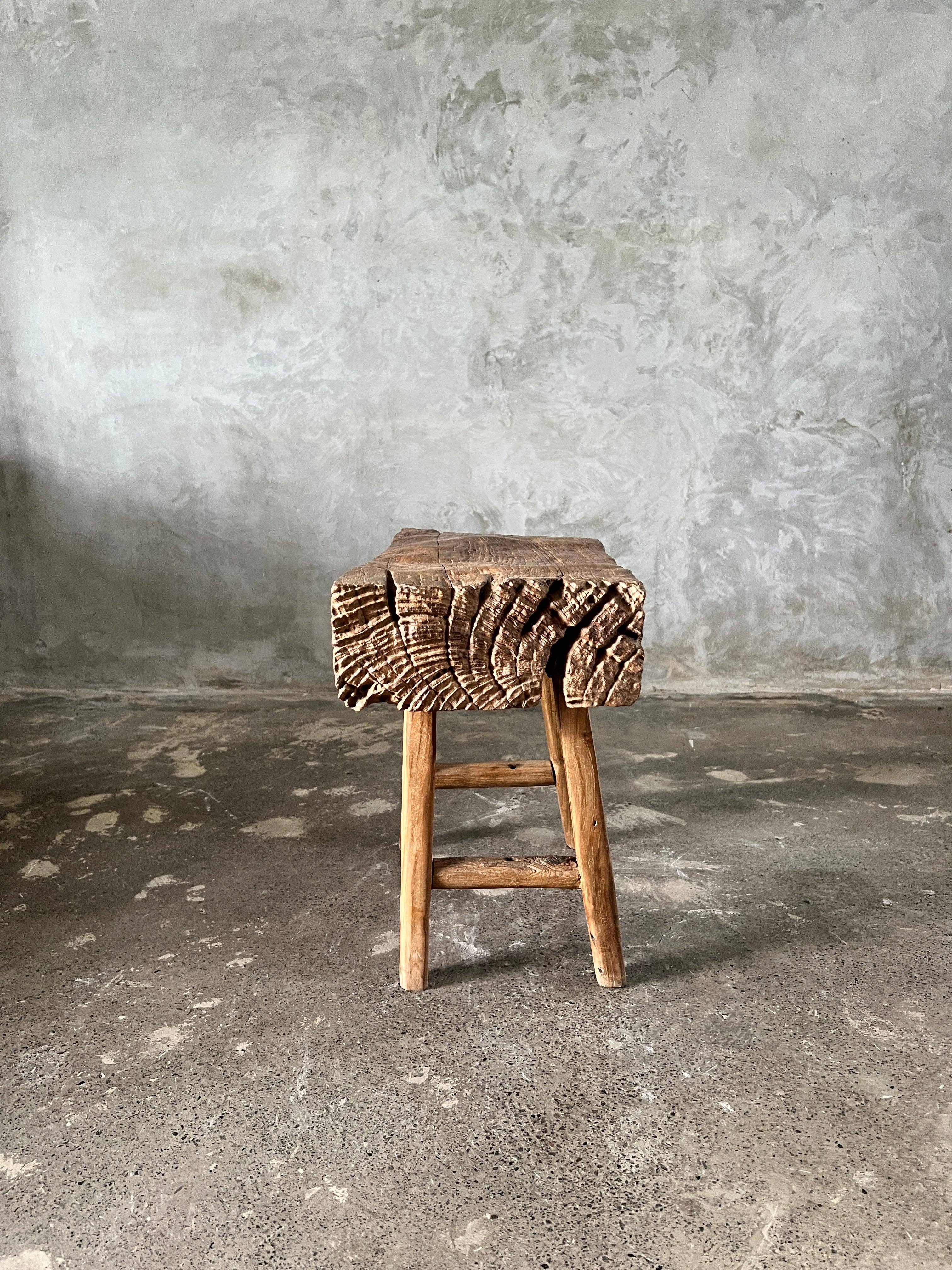 Office Objets - Wholesale Bench - Small organic bench in blonde Asian teak with four legs - Sepuluh11