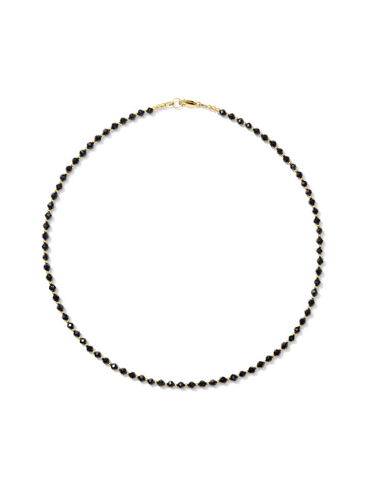 Collana Elley Gemstone - Oro Riempito 14K e Spinello Nero per la vendita all'ingrosso da parte di Kaylie Dawn Jewelry