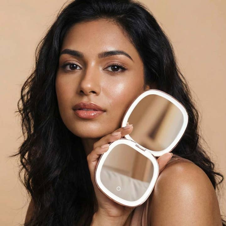 Fancii - Vente Miroirs de poche - Miroir Compact Mila 2 avec Lumières LED7