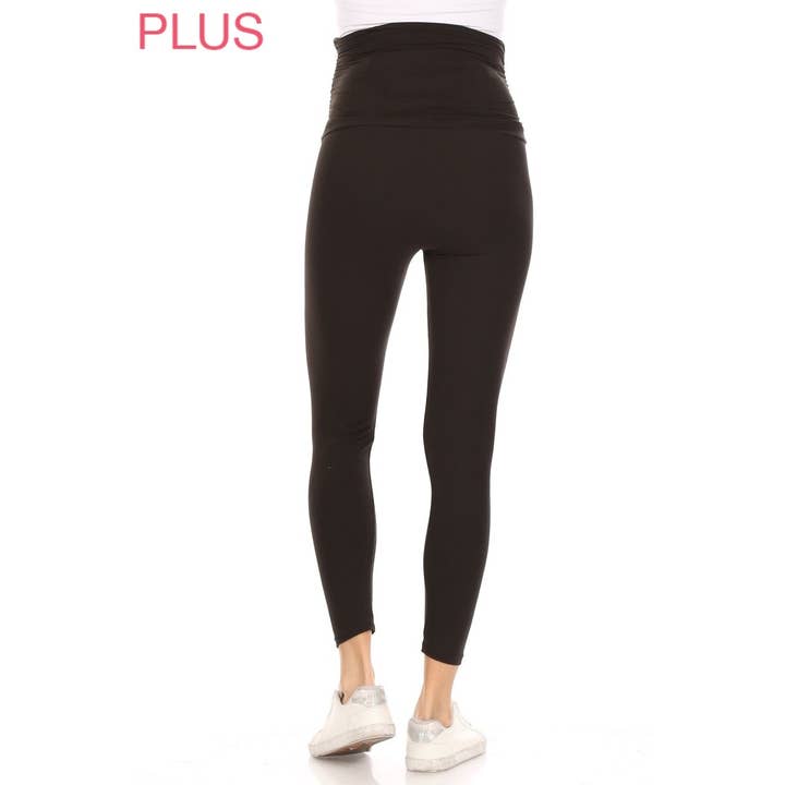Leggings Depot - Wholesale Pants - Maternity - Plus Size Buttery Soft Solid Maternity Leggings