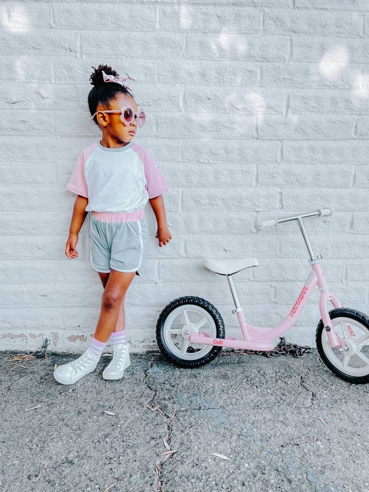 Retro Shorts Set - Peach for wholesale by Tulip+Olive