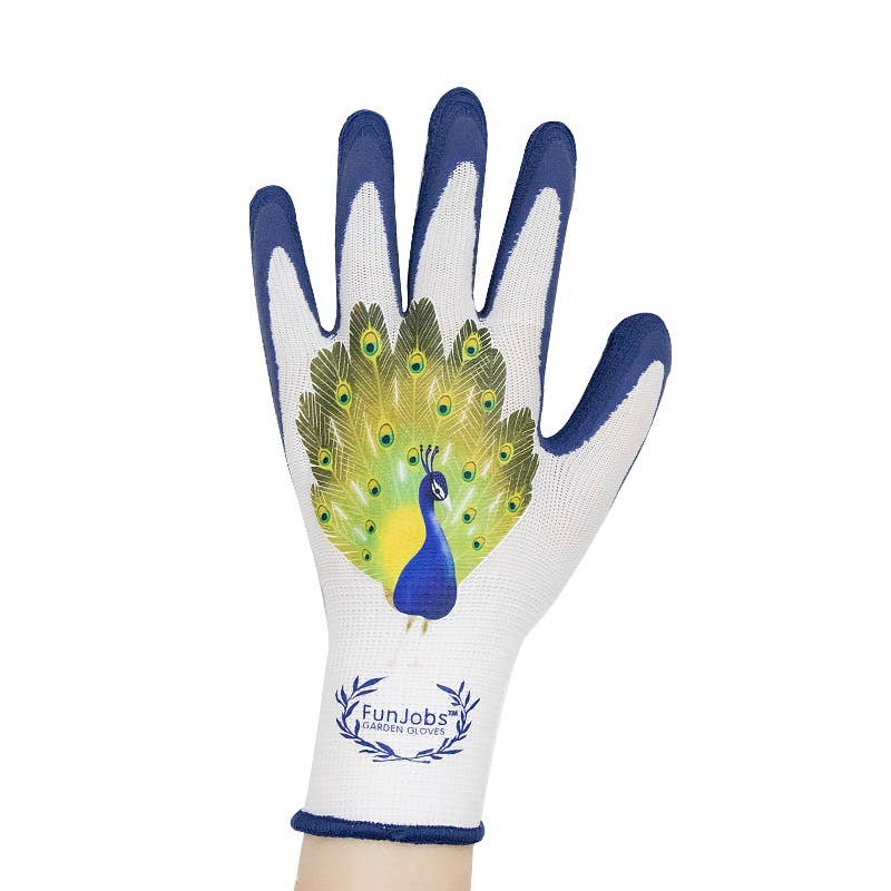 FunJobs Garden Gloves - Wholesale Garden Gloves - FunJobs Peacock Garden Gloves11