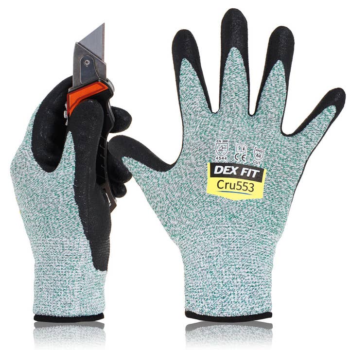 Dex Fit Level 5 Cut Resistant Gloves - Green for wholesale by Muveen