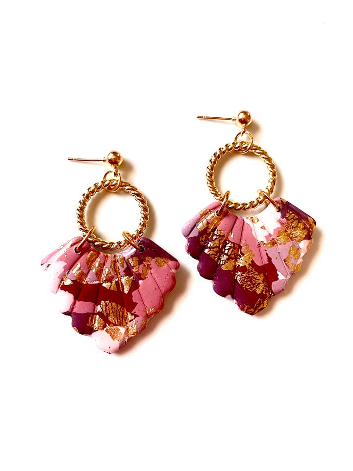 Alla hjärtans dag Terrazzo Clay örhängen för wholesale av Clay by K