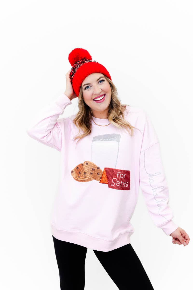 Whiskey Darling - Wholesale Graphic Sweatshirt - Women's - Dear Santa Sparkle Sweatshirt