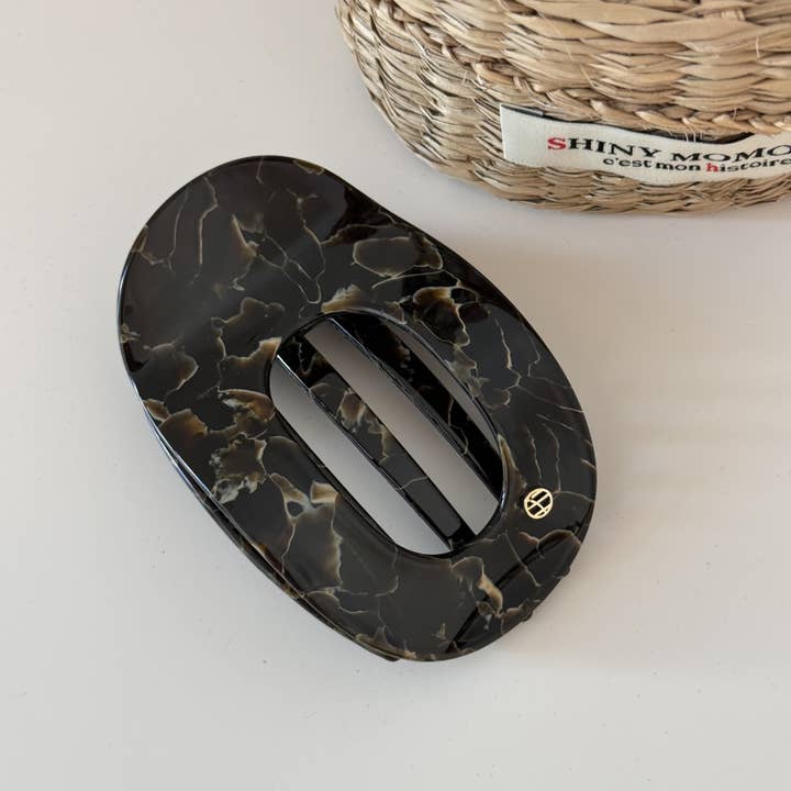 SoapElenGlen - Wholesale Hair Clip - Women's - Elegant Oval Hair Claw, Tortoise & Marble Pattern Hair Clip4