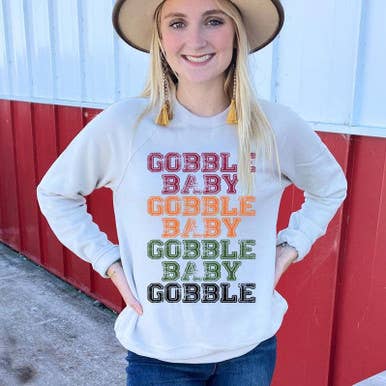 Trendy Transfers - Wholesale Sublimation Transfer - Gobble Baby Gobble Baby Gobble DTF Heat Transfer1