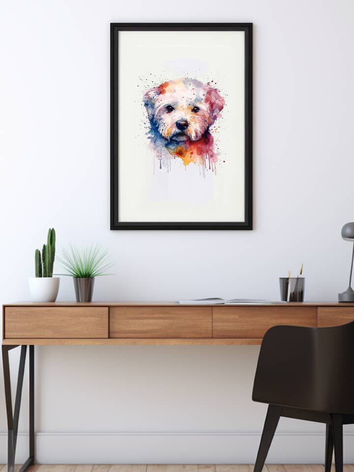 Rufus - Stampa colorata con cane per la vendita all'ingrosso da parte di Homemade Hollydays Wholesale