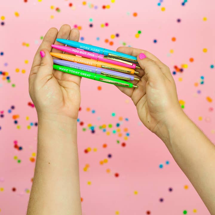 Taylor Elliott Designs - Wholesale Pen - Pen Set - Motivational - Asst Colors - 5 Piece Set2