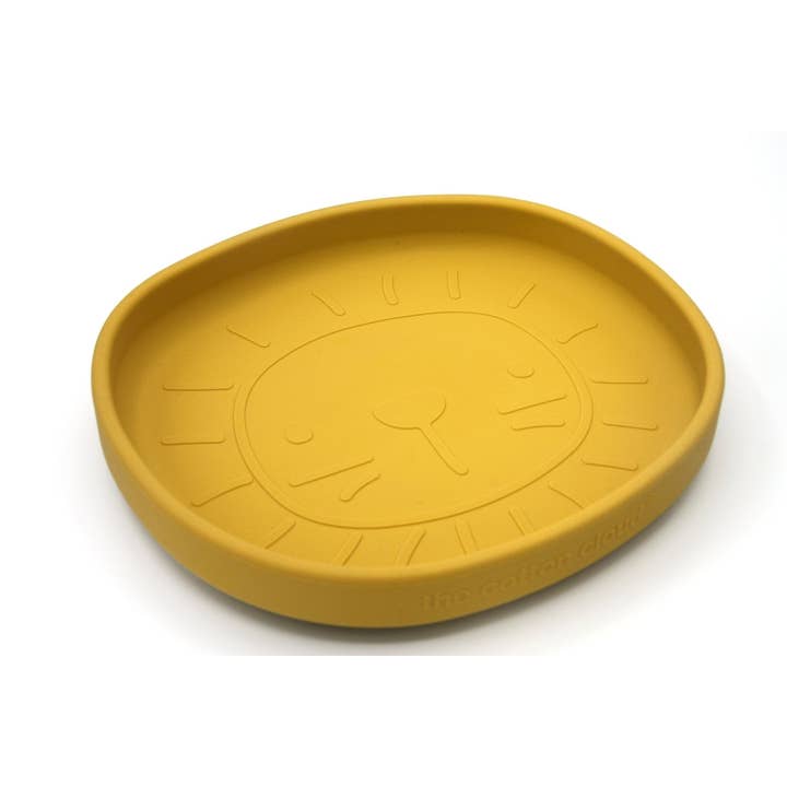 Silicone Dish with Suction Plate Alfie Mustard for wholesale by the cotton cloud