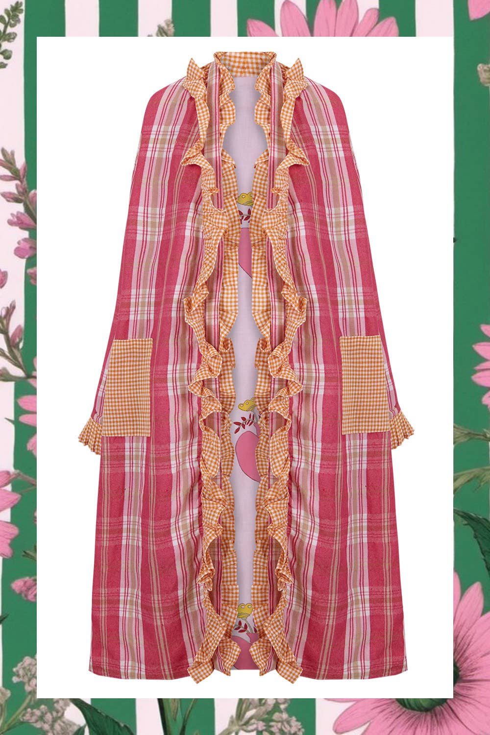 Iturrienea - Wholesale Robe - Women's - REVERSIBLE ROBE WITH RUFFLE WITH HEARTS1