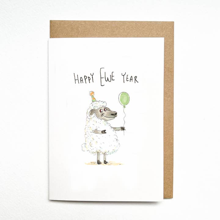 Feliz año de la oveja para venta al por mayor de Well Drawn