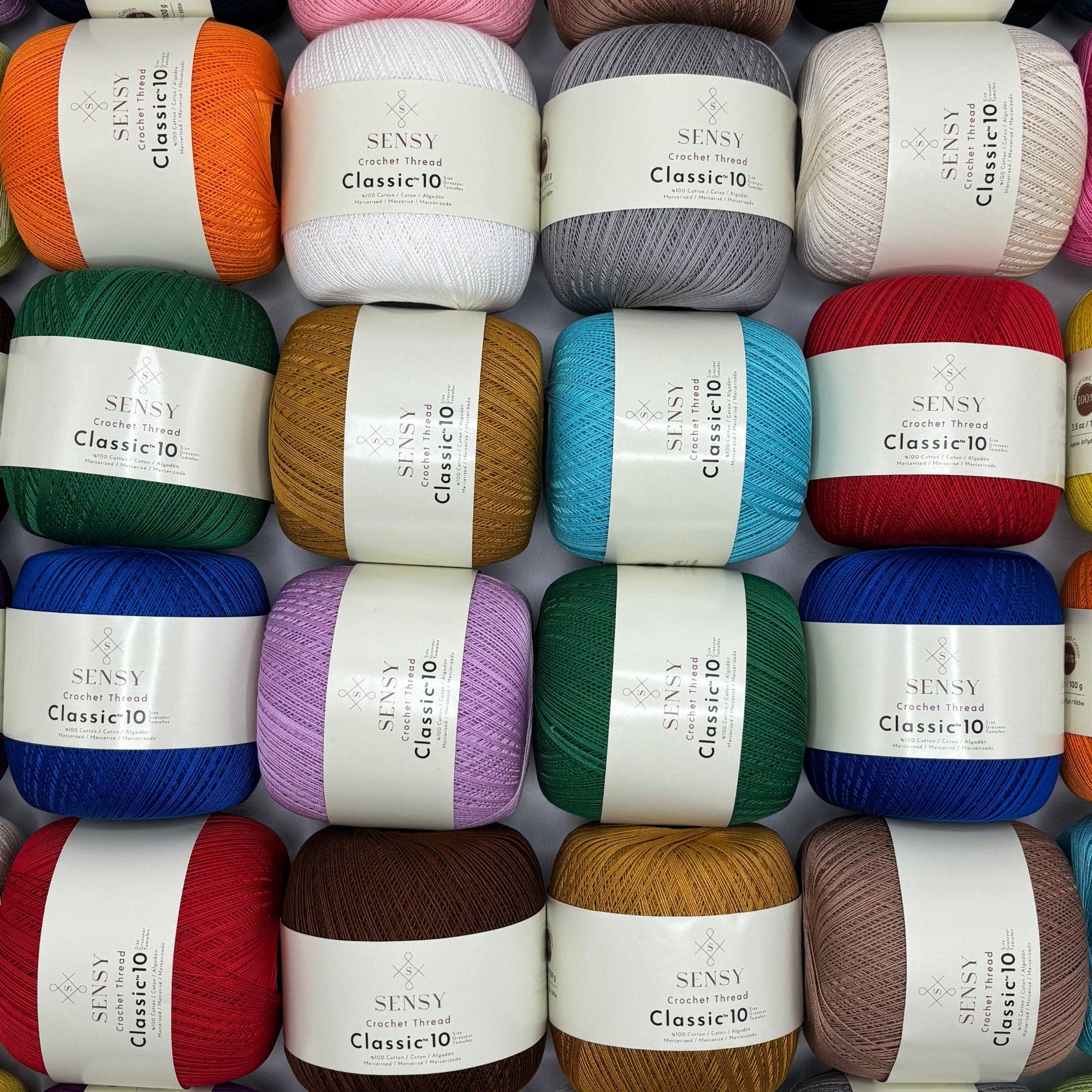 Sensy - Wholesale Yarn - Sensy Crochet Thread Classic Size 10, 100% Mercerized Giza Cotton, 617 Yards, Gauge 0 Lace42