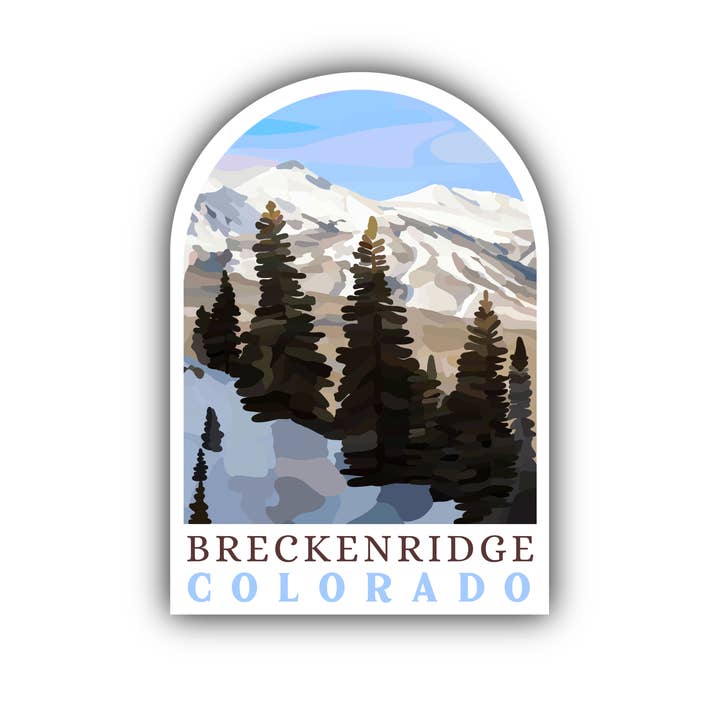 Breckenridge Colorado Ski Town Tourist Souvenir Sticker for wholesale by LivLearnLove