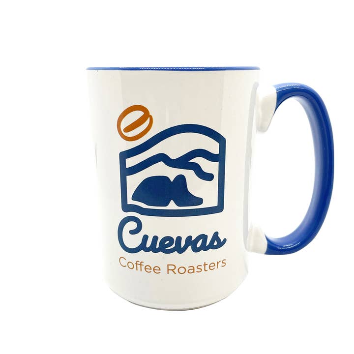 15 oz. Ceramic Cuevas Coffee Mug for wholesale by Cuevas Coffee Roasters