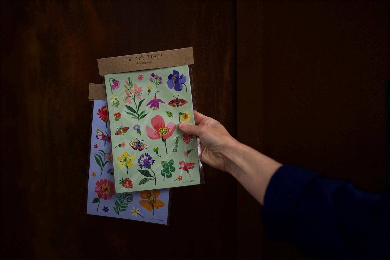 Brie Harrison Ltd – Engroshandel Klistermærke – Klistermærkeark pakke - havemotiv1