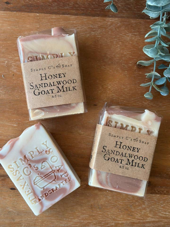 Honey Sandalwood Goat Milk for wholesale by Simply C's Soap
