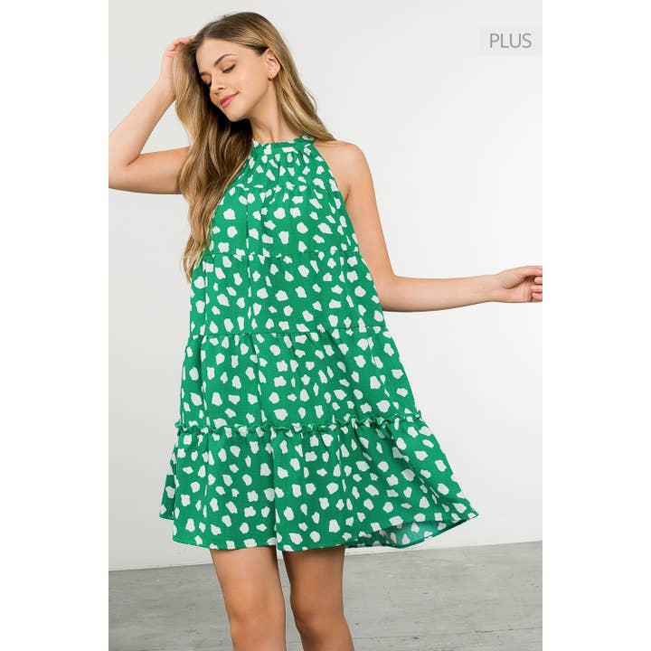 /Size XL/ Halter Tiered Print Dress for wholesale by THML
