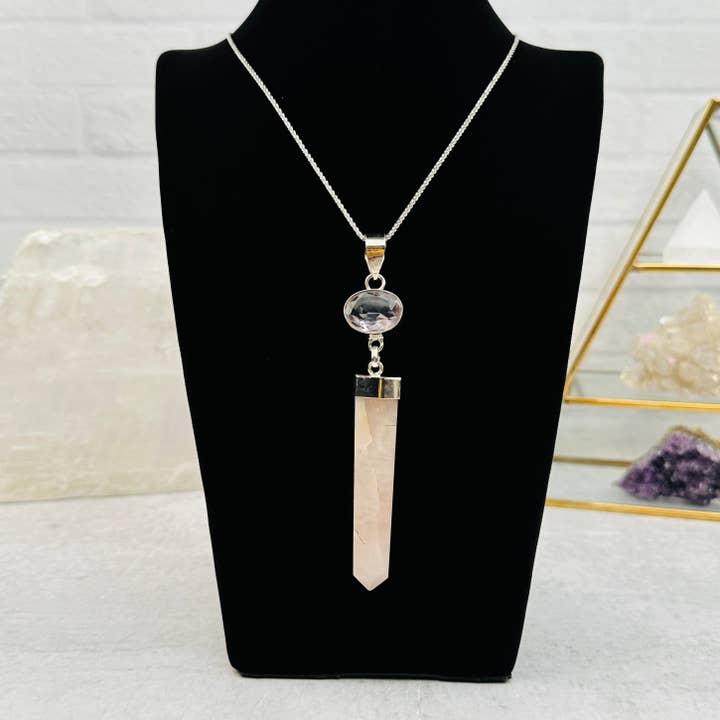 Rock Paradise - Wholesale Individual Charm/Pendant - Crystal Large Rose Quartz Pendants - You Choose -