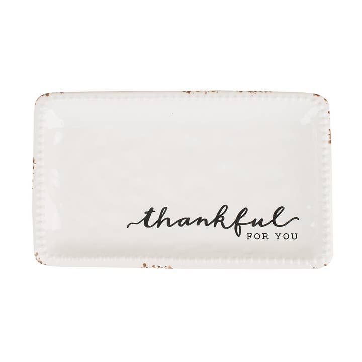 Thankful For You Trinket Tray - Fall Decor for wholesale by Glory Haus