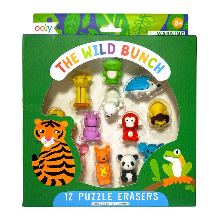 Bobangles - Wholesale Eraser – Child - Ooly Eraser - Wild Bunch 12 Puzzle Erasers