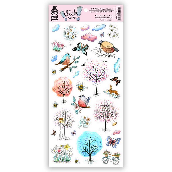 Transparente, wasserdichte Aufkleberfolie — Spring Is Coming für den Großhandel von Papetri paperworks