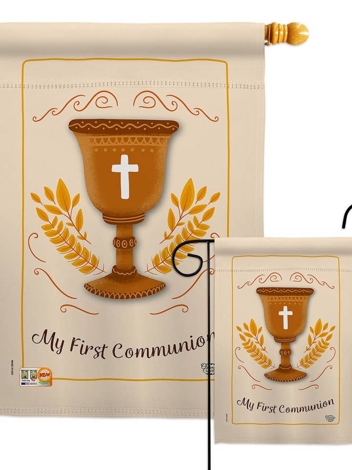 My First Communion Religious Faith Decor Flag for wholesale by Two Group Flag Co