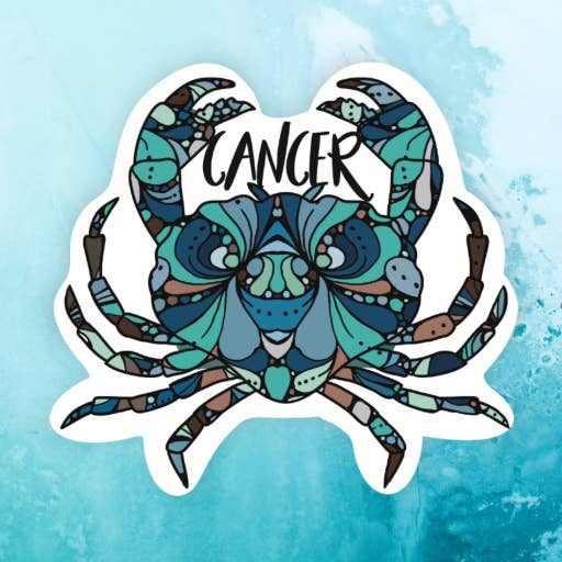 Pegatina del zodíaco del cáncer para venta al por mayor de Blonde owl designs