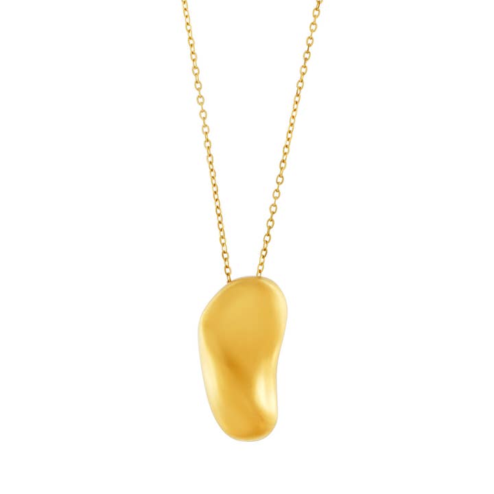 Collana Organica Impermeabile Lunga Spazzolata Courage con Placcatura in Oro 18K per la vendita all'ingrosso da parte di Dansk Copenhagen