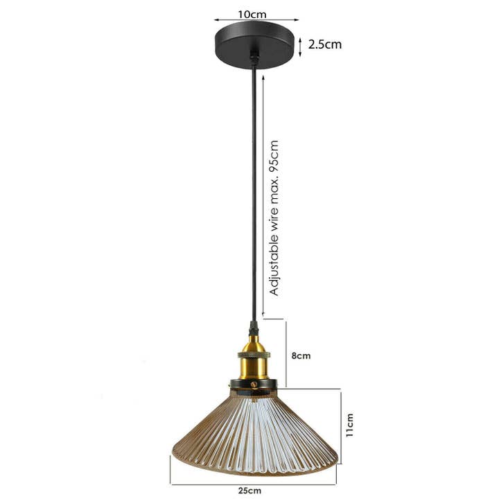 Ledsone – wholesale Chandelier/hanging light – Industrial Suspended Ceiling Lights Style Glass Pendant Lamp ~14193
