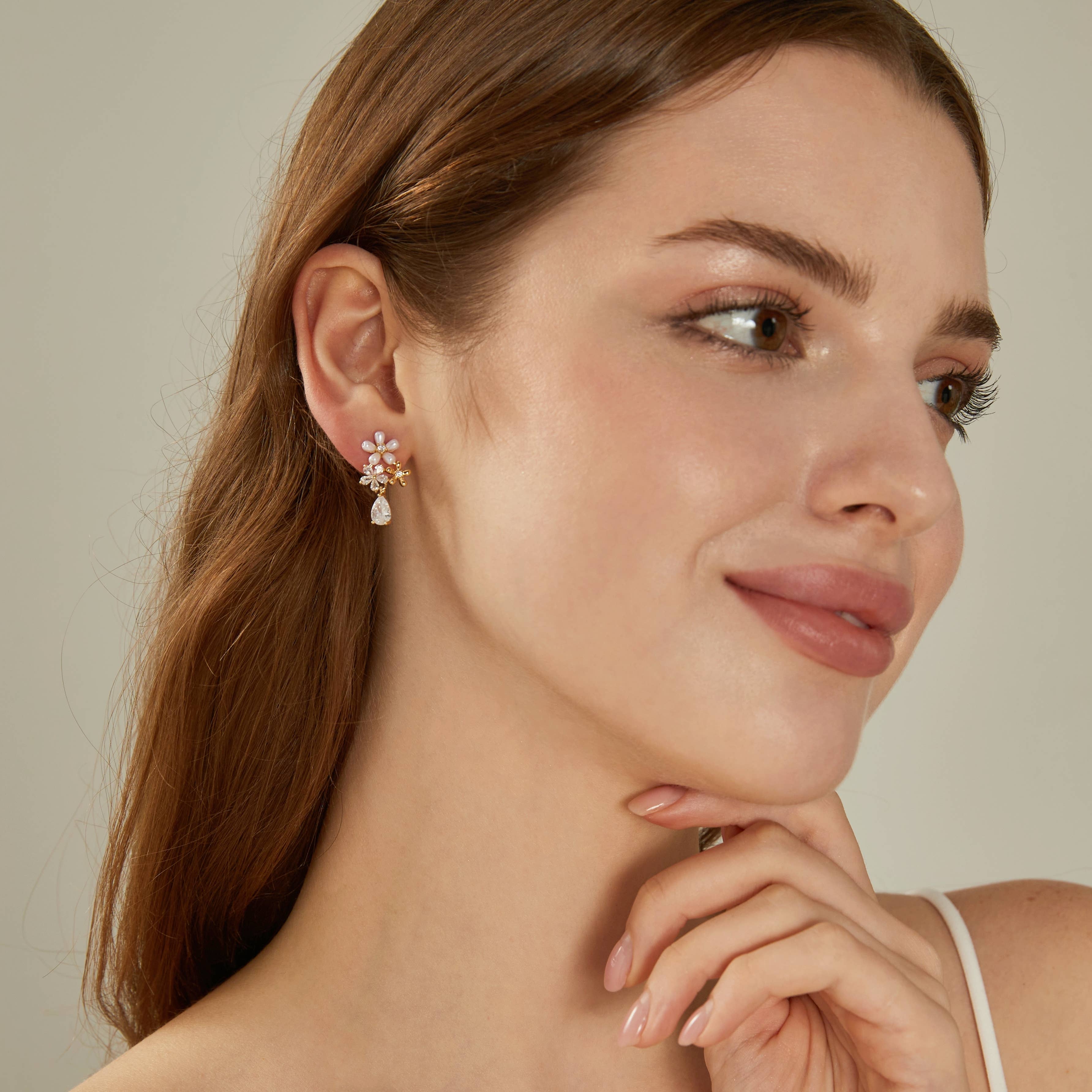 Drrtymagic - Wholesale Dangle Earrings - Freshwater Pearl Drop Earrings,Flower Pearl Dangle Earrings5