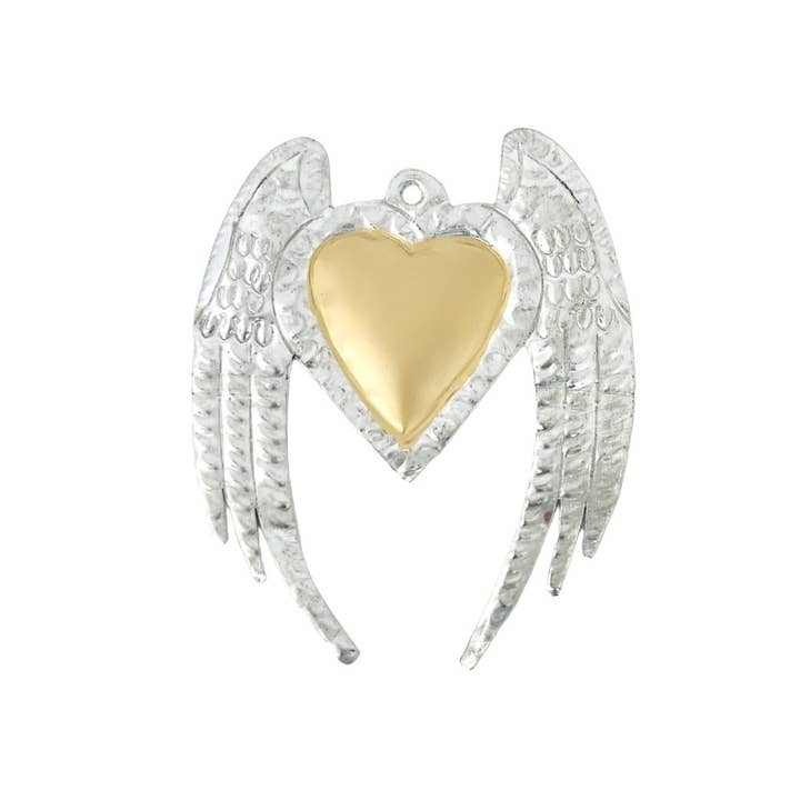 Tin Golden Heart - Engel Wings for engroshandel hos Sedona Spirit