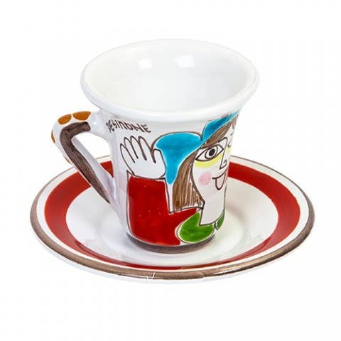 Ceramiche De Simone - Wholesale Coffee Mug - Espresso Cup + Folk Saucer TZZ57FK