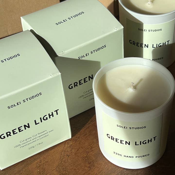 Solei Studios - Wholesale Jar/Filled Candle - Green Light