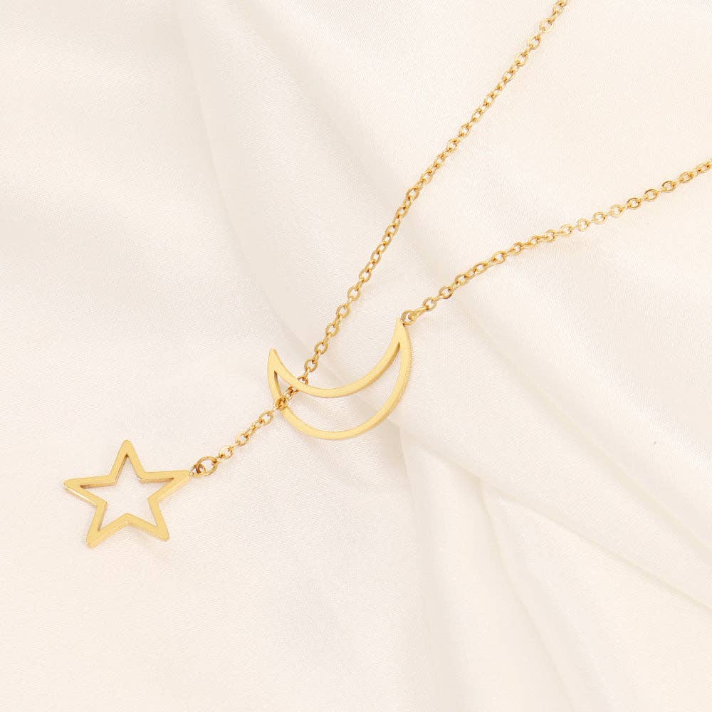 Revelari - Venta al por mayor Collares con colgantes/abalorios - Collar con colgante de estrella y luna0