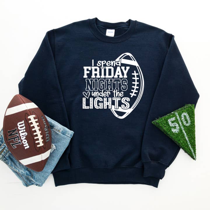 I Spend Friday Nights Under The Lights | Sweatshirt for wholesale by Olive And Ivory Wholesale