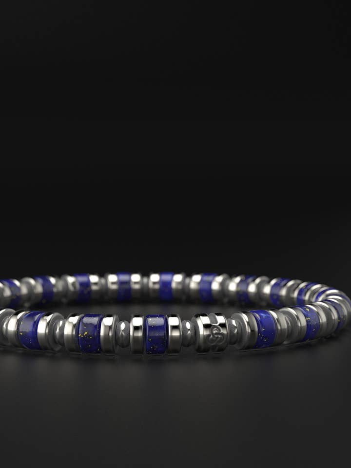Lapis Lazuli Armband 6mm | Spacer för wholesale av Seekers Men's Jewelry