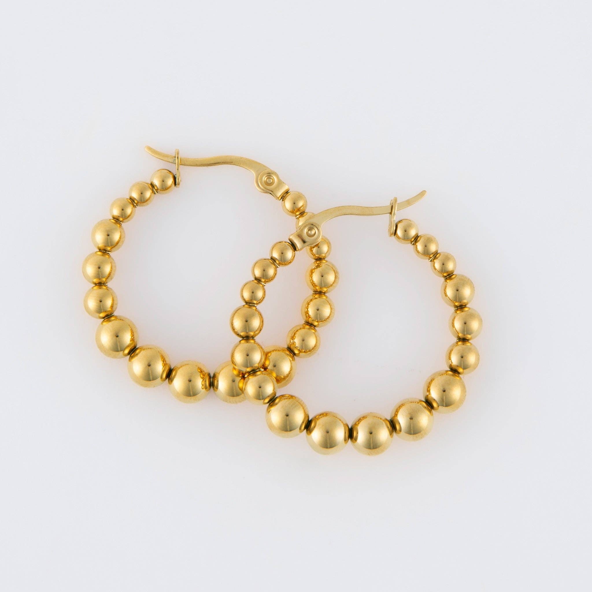 Elsie & Zoey - Wholesale Hoop Earrings - Waterproof Earrings Narelle Bubble Hoops in 18K Gold + Steel1