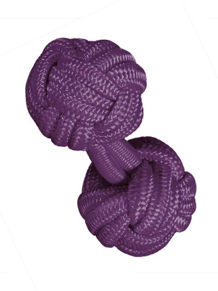 Josvil - Wholesale Shoelaces - Unisex - ELASTIC CUFFLINKS EGGPLANT BALLS