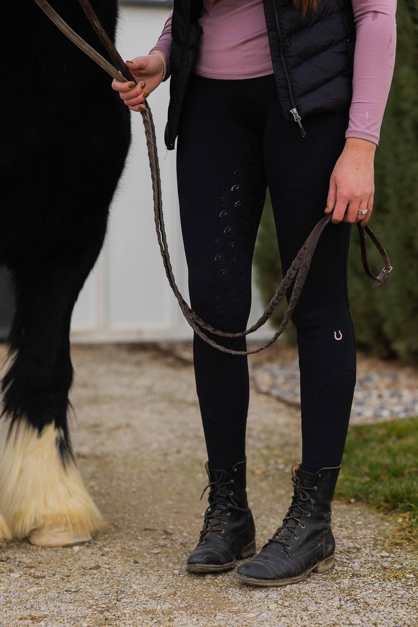 Bridle Up Hope Shop - Wholesale Athletic/Lounge Leggings - Women's - Lucky Horseshoe Riding Leggings4