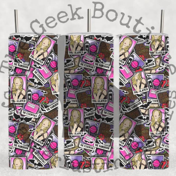 90's Vampire Tarot Card Sunnydale TV Inspired Tumbler for wholesale by The Geek Boutique