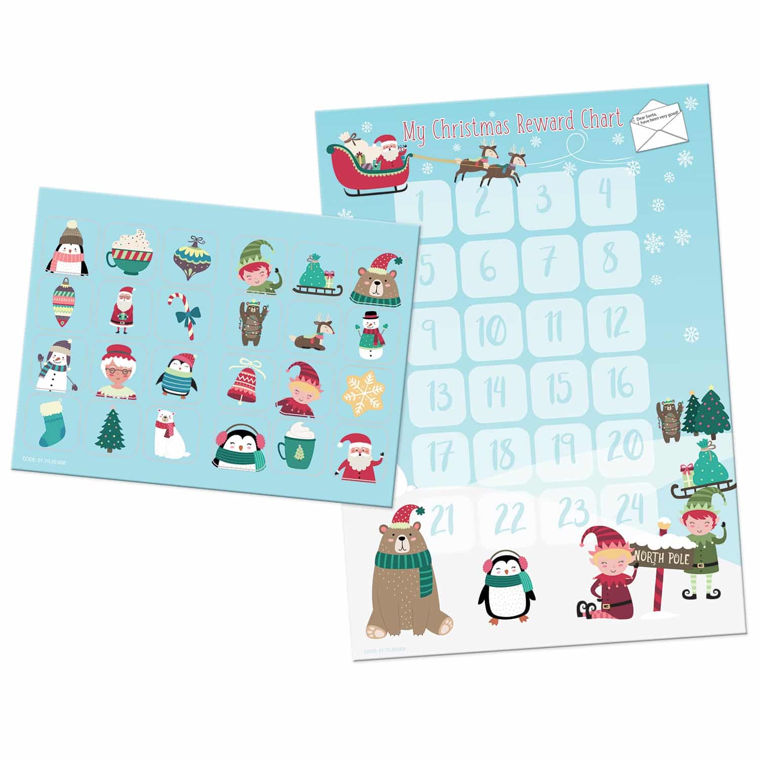 Paper Projects Ltd – wholesale Advent calendar – North Pole Christmas Reward Chart1