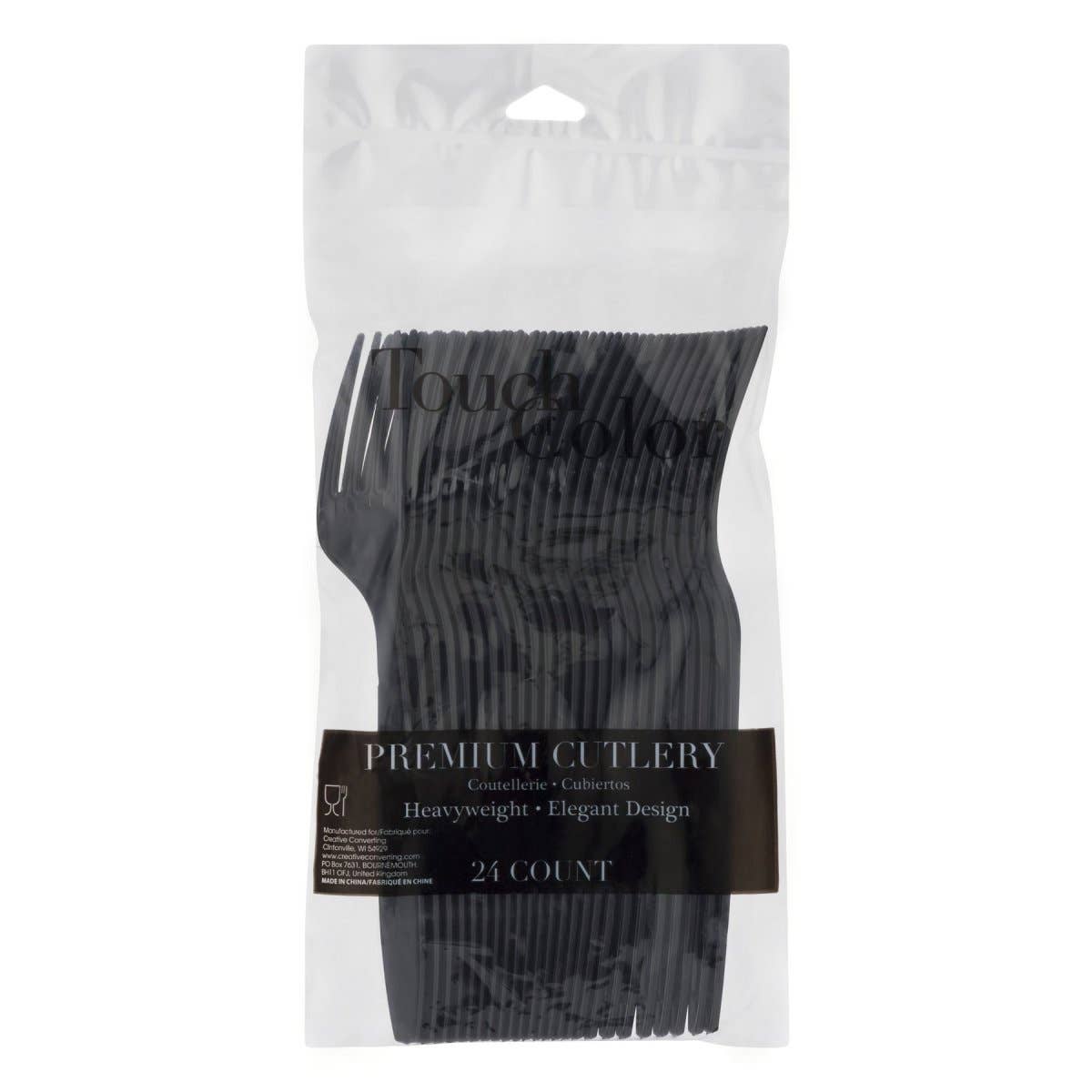 Party Expo, LLC - Wholesale Disposable Servingware Set - Black Velvet Plastic Forks0